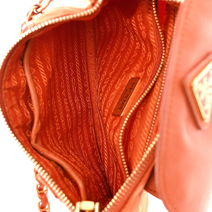 Prada Tessuto Nylon Saffiano Crossbody Bag Papaya 5 of 15