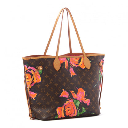 Louis Vuitton Monogram Roses Neverfull MM 2 of 10