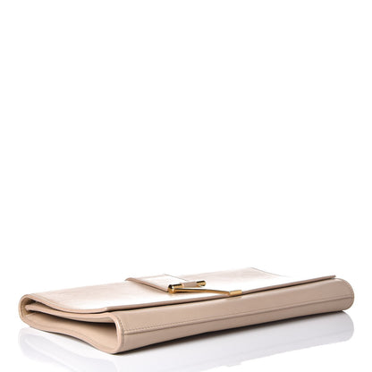 Saint Laurent Calfskin Classic Y Ligne Clutch Light Beige 4 of 11