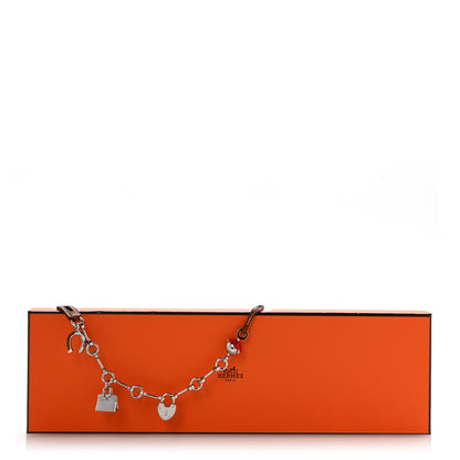 Hermes Palladium Barenia Bijou De Sac Bag Charm Fauve Rouge De Coeur 5 of 5