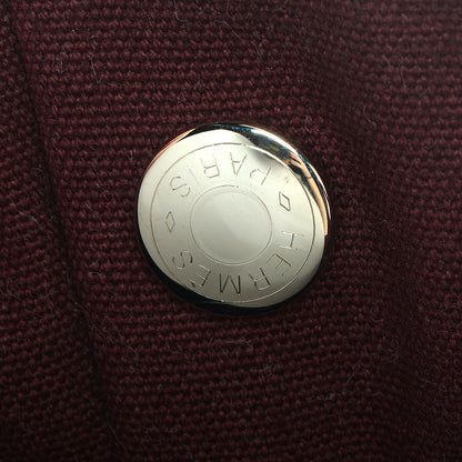 Hermes Taurillon Clemence Canvas Fourre Tout PM Rouge H 9 of 10