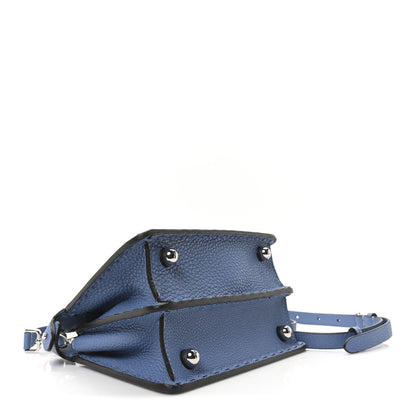 Fendi Cuoio Romano Selleria Petite Peekaboo I SEE U Satchel Blue 4 of 9