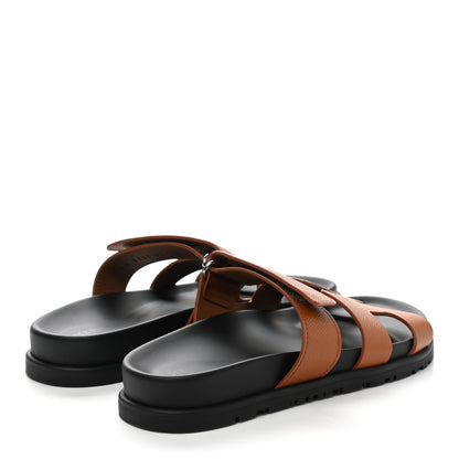 Hermes Epsom Womens Chypre Sandals 35 Natural 4 of 9