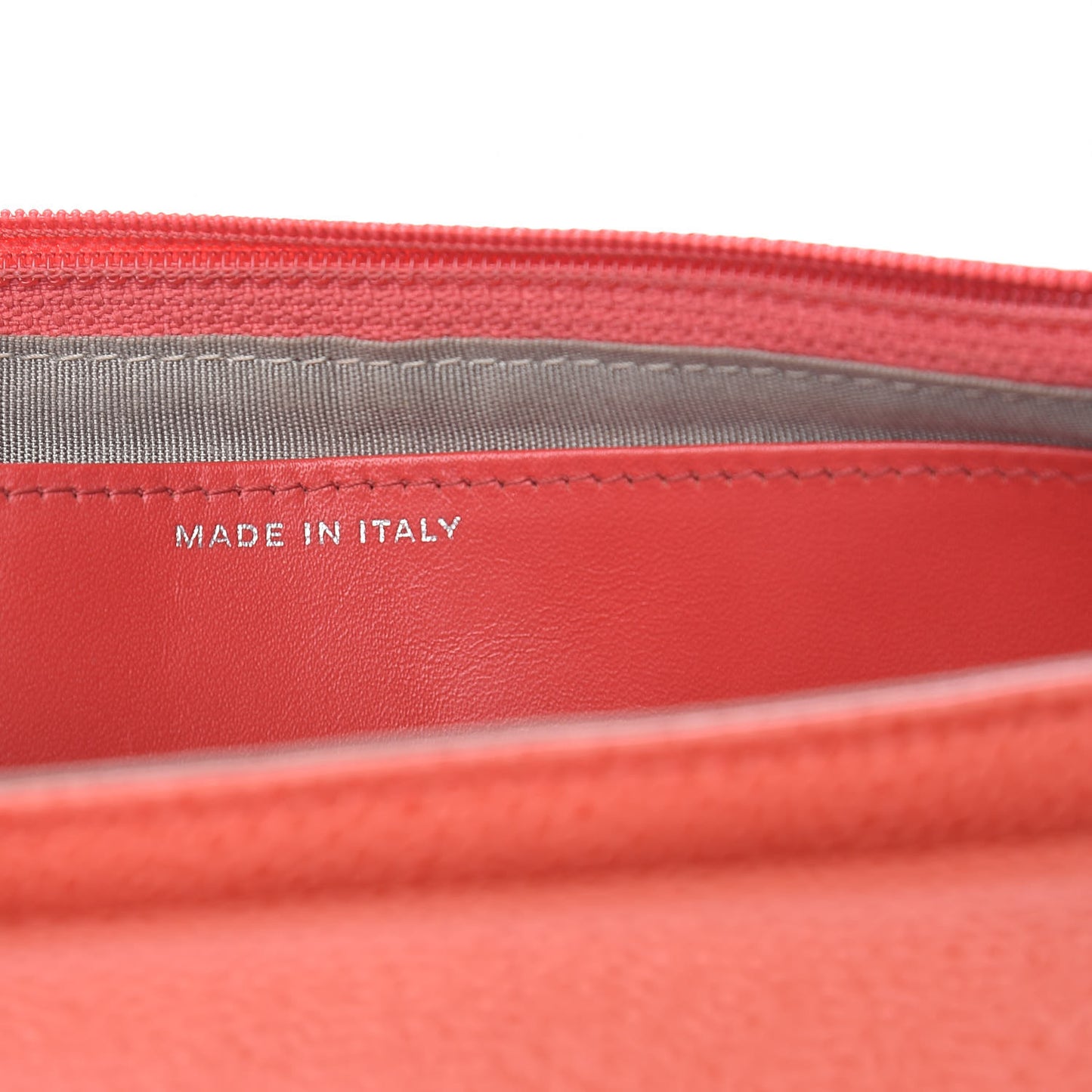 Caviar Half Moon Wallet On Chain WOC Coral