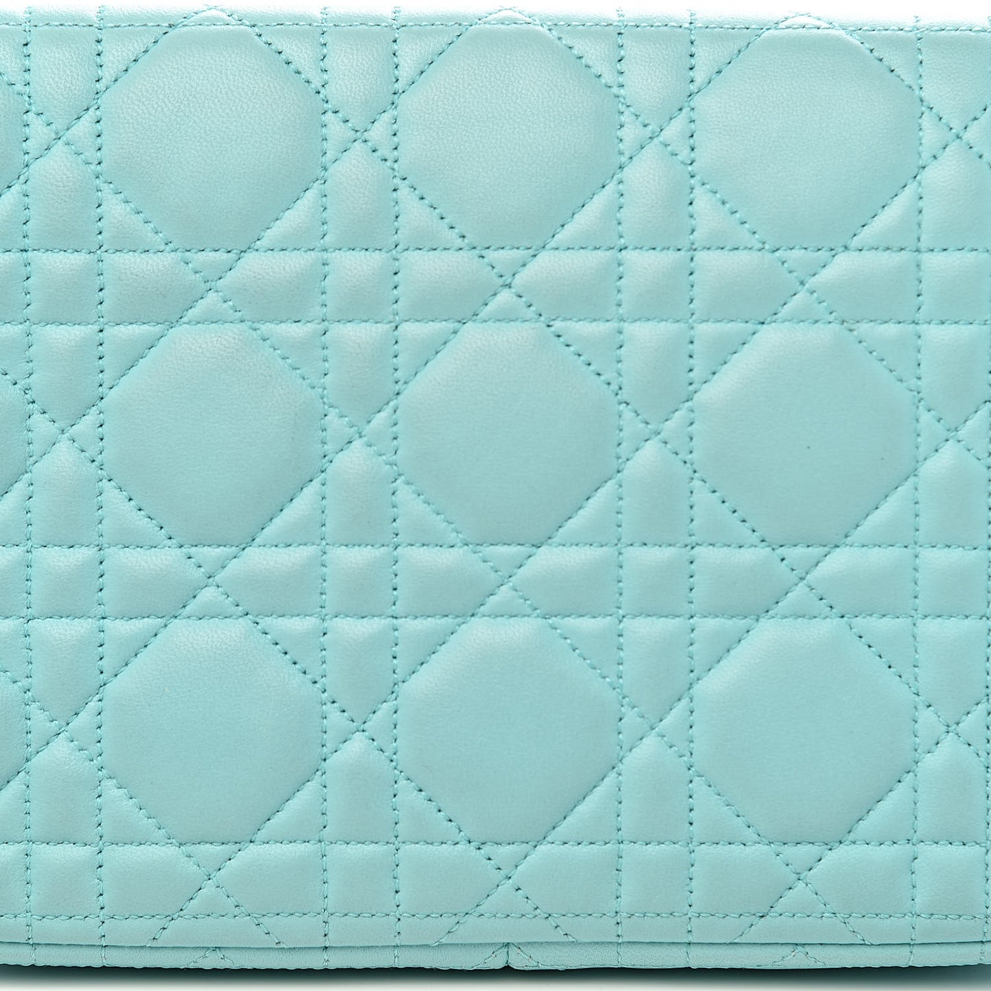 Lambskin Cannage Miss Dior Promenade Pouch Turquoise