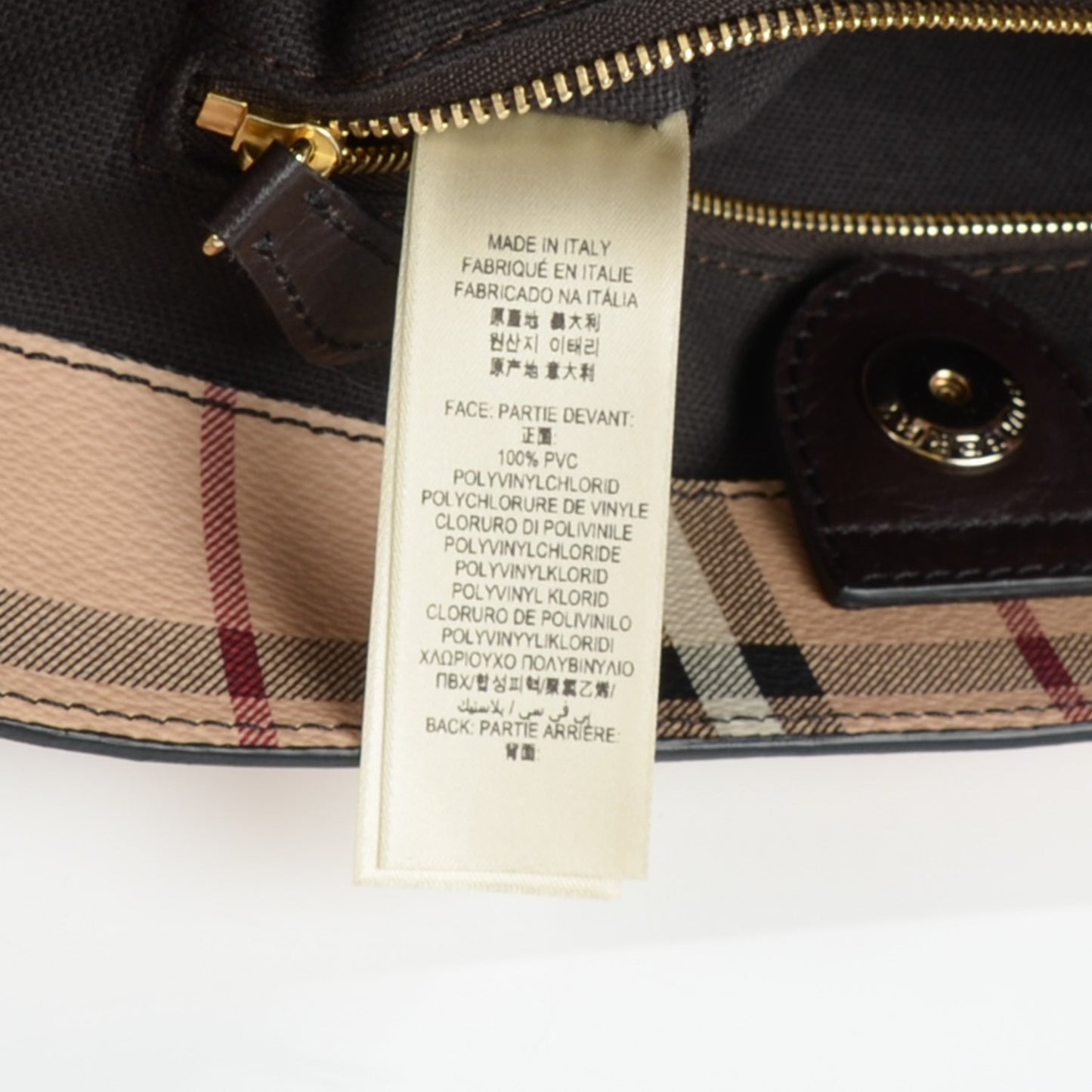 Haymarket Check Small Canterbury Tote Chocolate