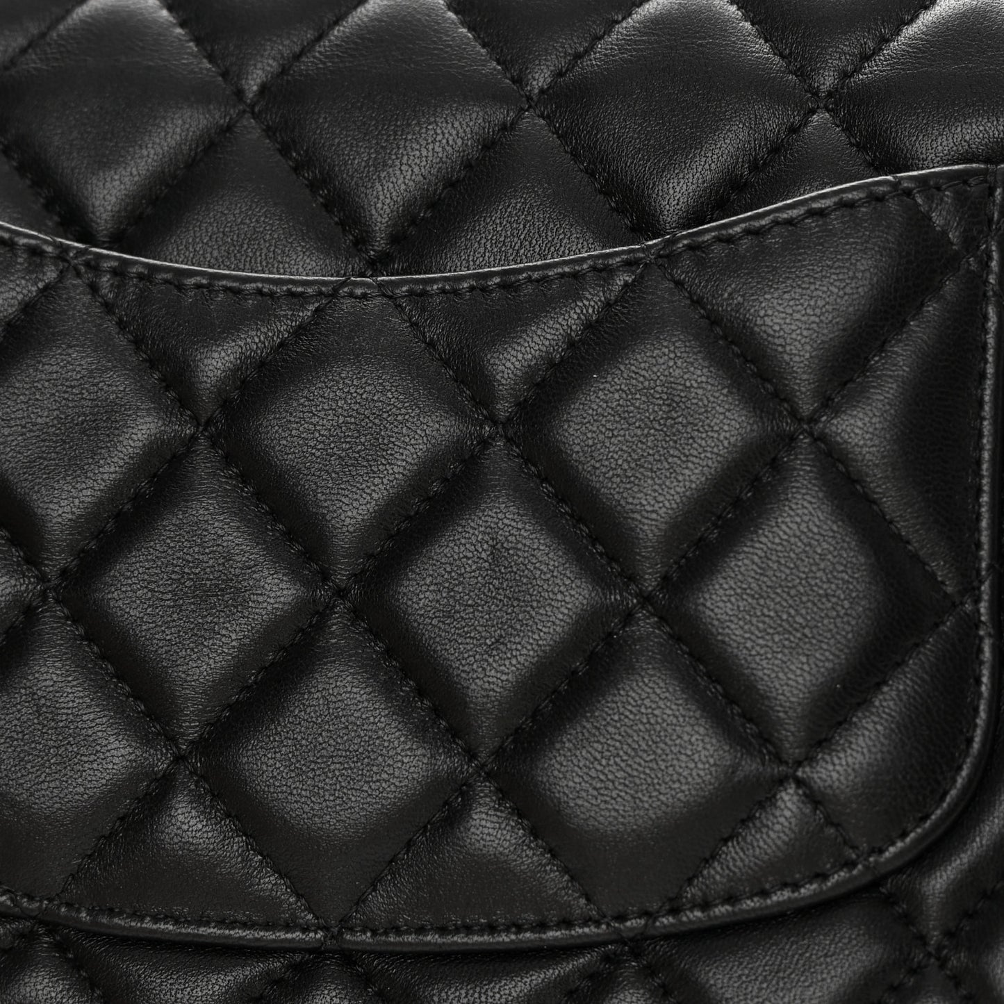 Lambskin Quilted Mini Rectangular Flap Black