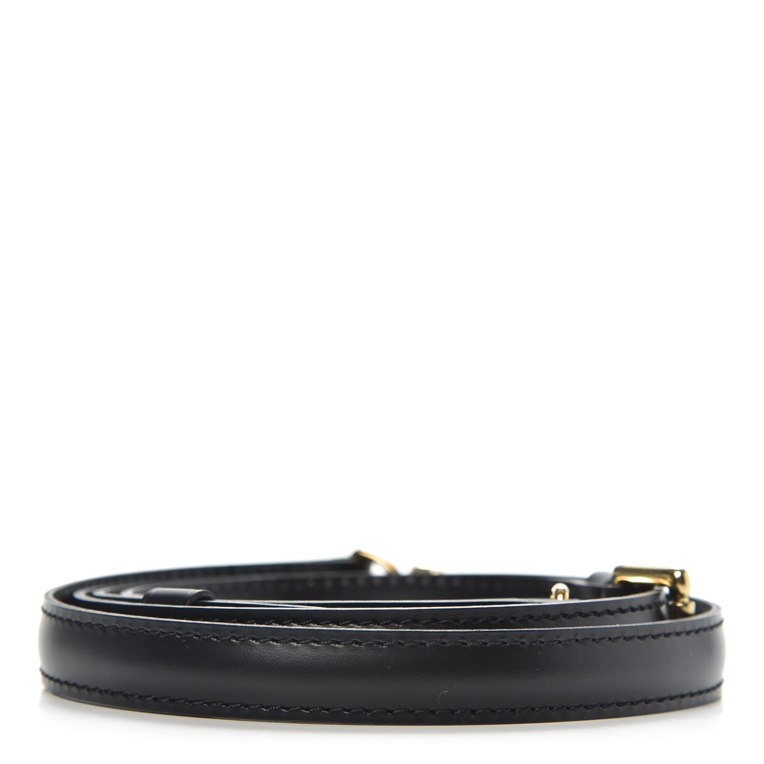 Louis Vuitton Calfskin 16mm Adjustable Shoulder Strap Black 2 of 3