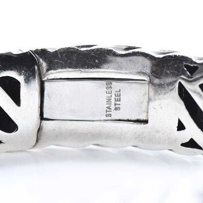 David Yurman Sterling Silver Diamond Black Onyx 10mm Waverly Bracelet 5 of 5