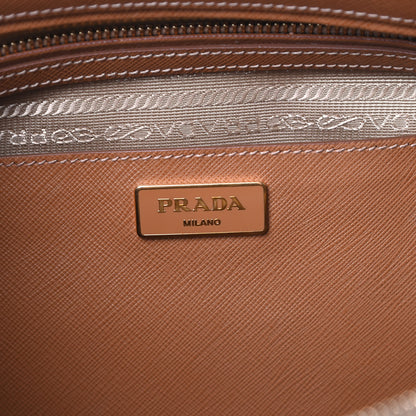 Prada Saffiano Medium Galleria Double Zip Tote Caramel 8 of 18