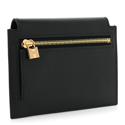 Hermes Epsom Kelly Pocket Compact Wallet Black 3 of 9