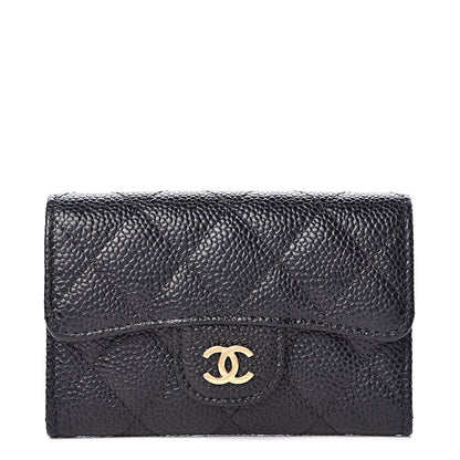 Chanel Caviar Quilted Flap Card Holder Black 1 of 11