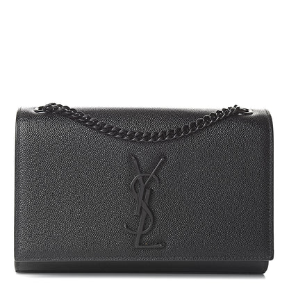 Saint Laurent Grain De Poudre Small Monogram Kate Satchel Black 1 of 10