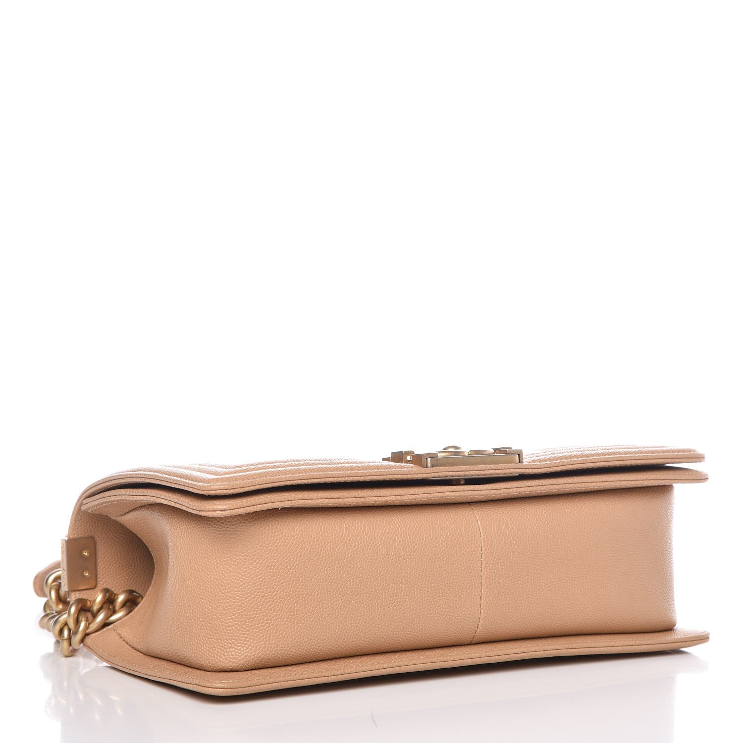 Chanel Caviar Quilted Medium Boy Flap Beige 4 of 8