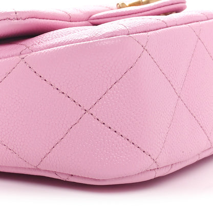 Chanel Caviar Quilted Mini Sweetheart Flap Lilac 9 of 10