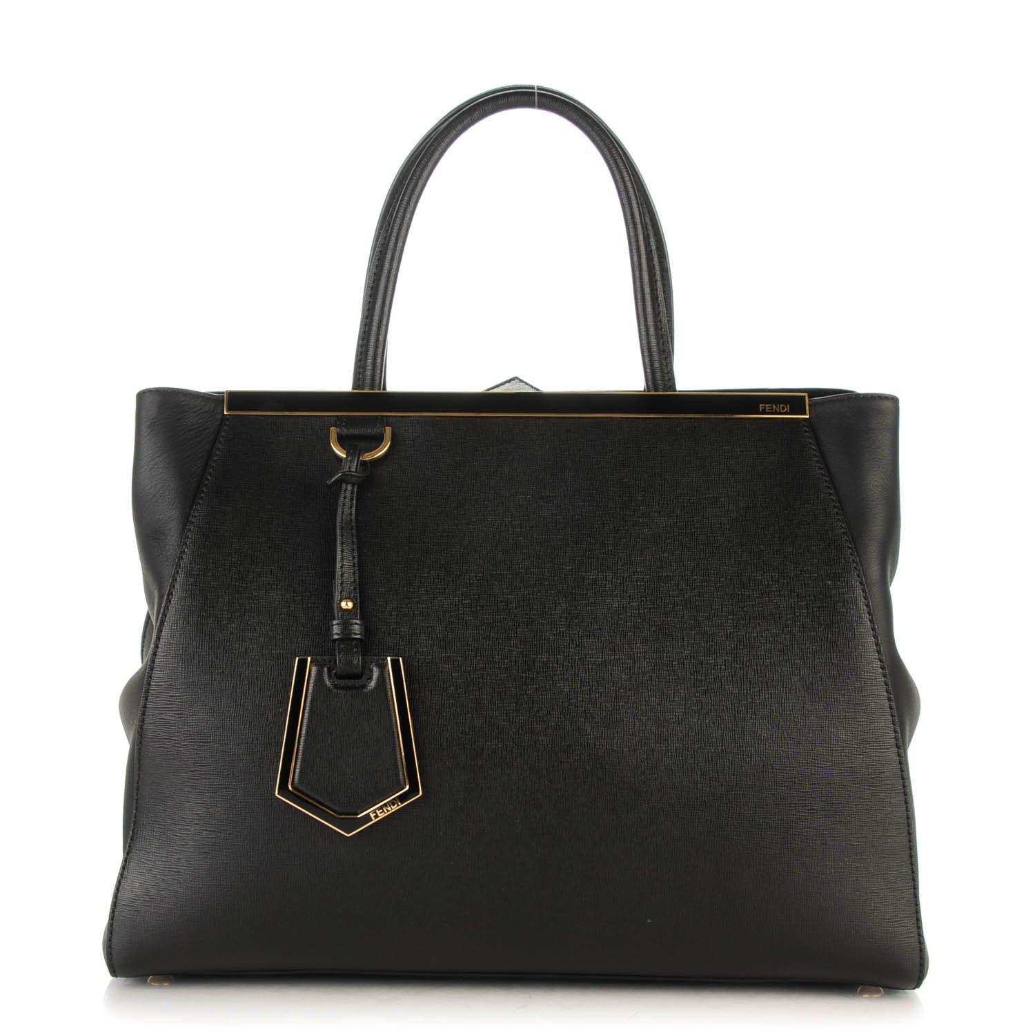 Fendi Vitello Elite Medium 2Jours Tote Black 1 of 7