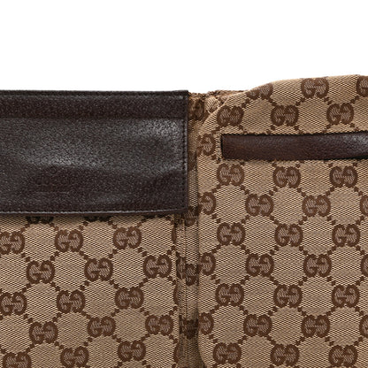 Gucci GG Monogram Double Pocket Belt Bag Dark Brown 8 of 10