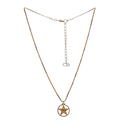 Christian Dior Metal Star Necklace Gold 3 of 5