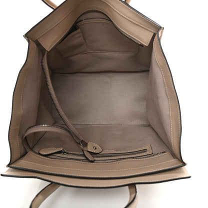 Celine Drummed Calfskin Mini Luggage Dune 5 of 12