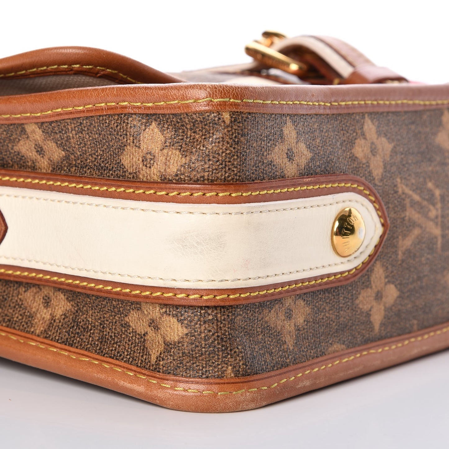 Monogram Rayures Tisse Clutch Red