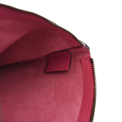 Gucci Pebbled Calfskin Medium Logo Portfolio Clutch Box Pink Green 7 of 9