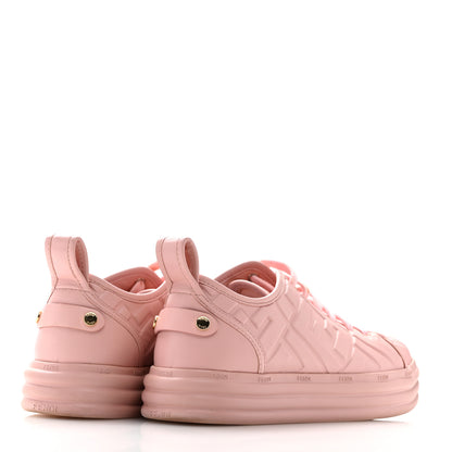 Fendi Lambksin FF Embossed Rise Low Top Sneakers 37 Nude Blush 5 of 11