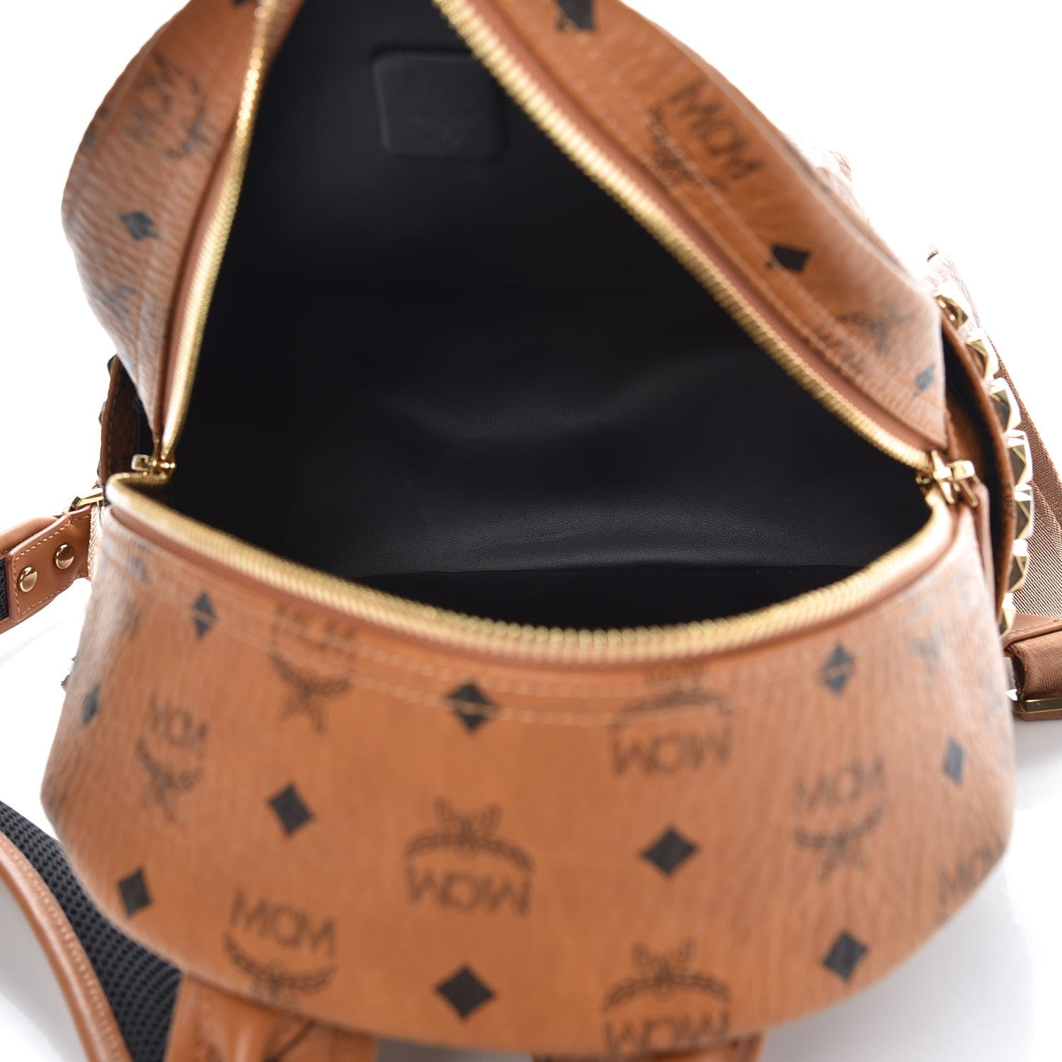 MCM Visetos Small Side Stud Stark Backpack Cognac 5 of 12