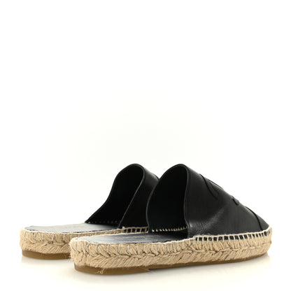 Chanel Calfskin CC Espadrille Mules 41 Black 5 of 10