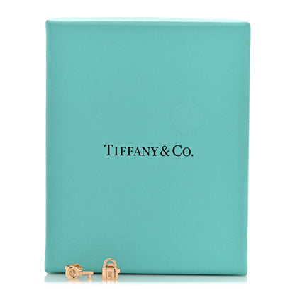 Tiffany 18K Rose Gold Mini Key and Lock Earrings 5 of 5