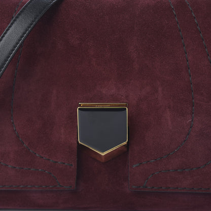 Jimmy Choo Suede Small Lockett Shoulder Bag Bordeaux 9 of 9