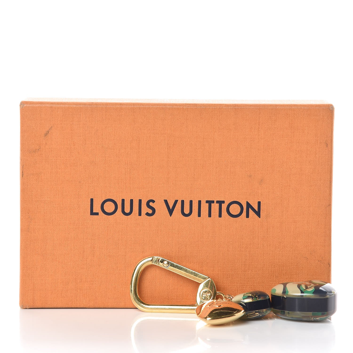 Louis Vuitton Leopard Heart Bag Charm Key Holder Blue Infini 3 of 3