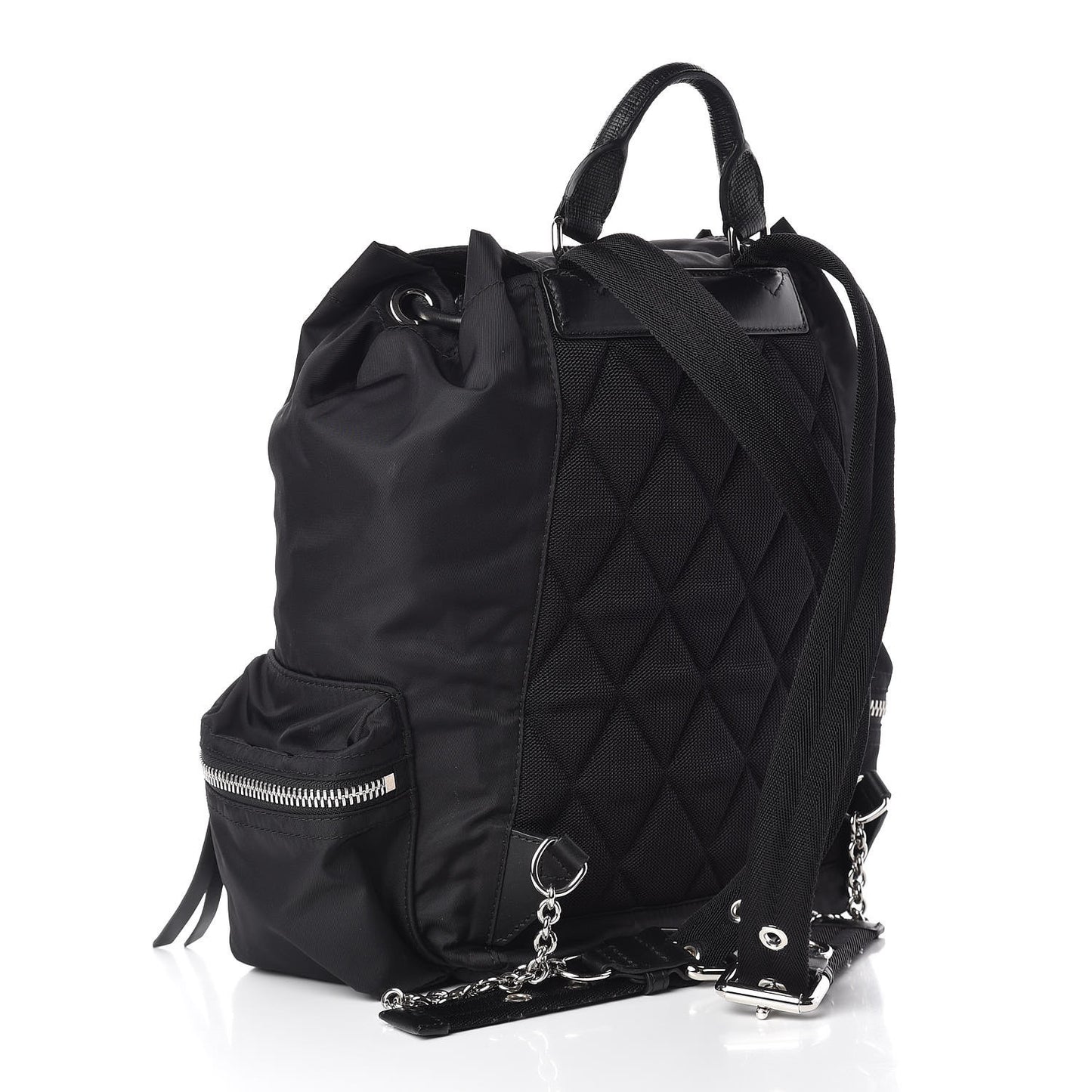 Nylon Medium Rucksack Backpack Black
