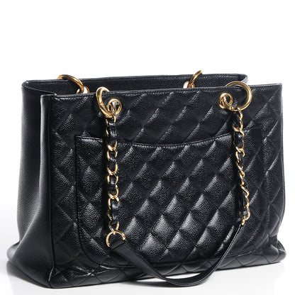 Chanel Caviar Grand Shopping Tote GST Black 3 of 7