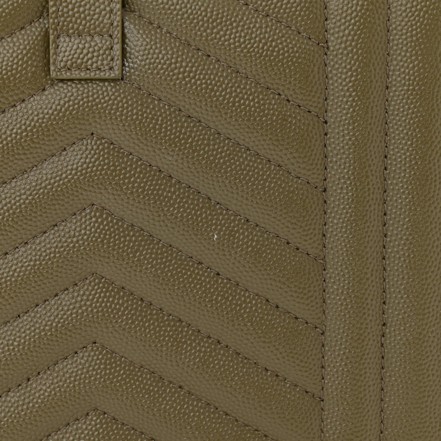 Saint Laurent Grain De Poudre Textured Mixed Matelasse Triquilt Monogram Clutch Vert Kaki 12 of 13