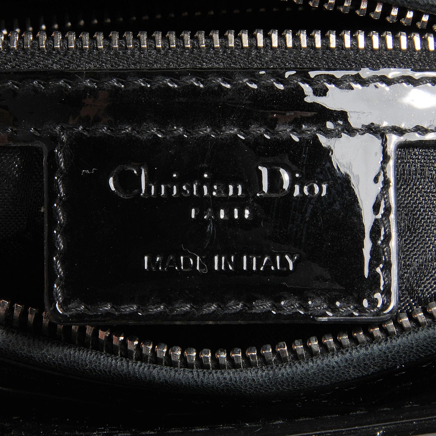 Patent Cannage Medium Lady Dior Black