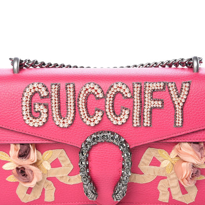 Gucci Pebbled Calfskin Embellished Guccify Small Dionysus Shoulder Bag Rosa 10 of 11