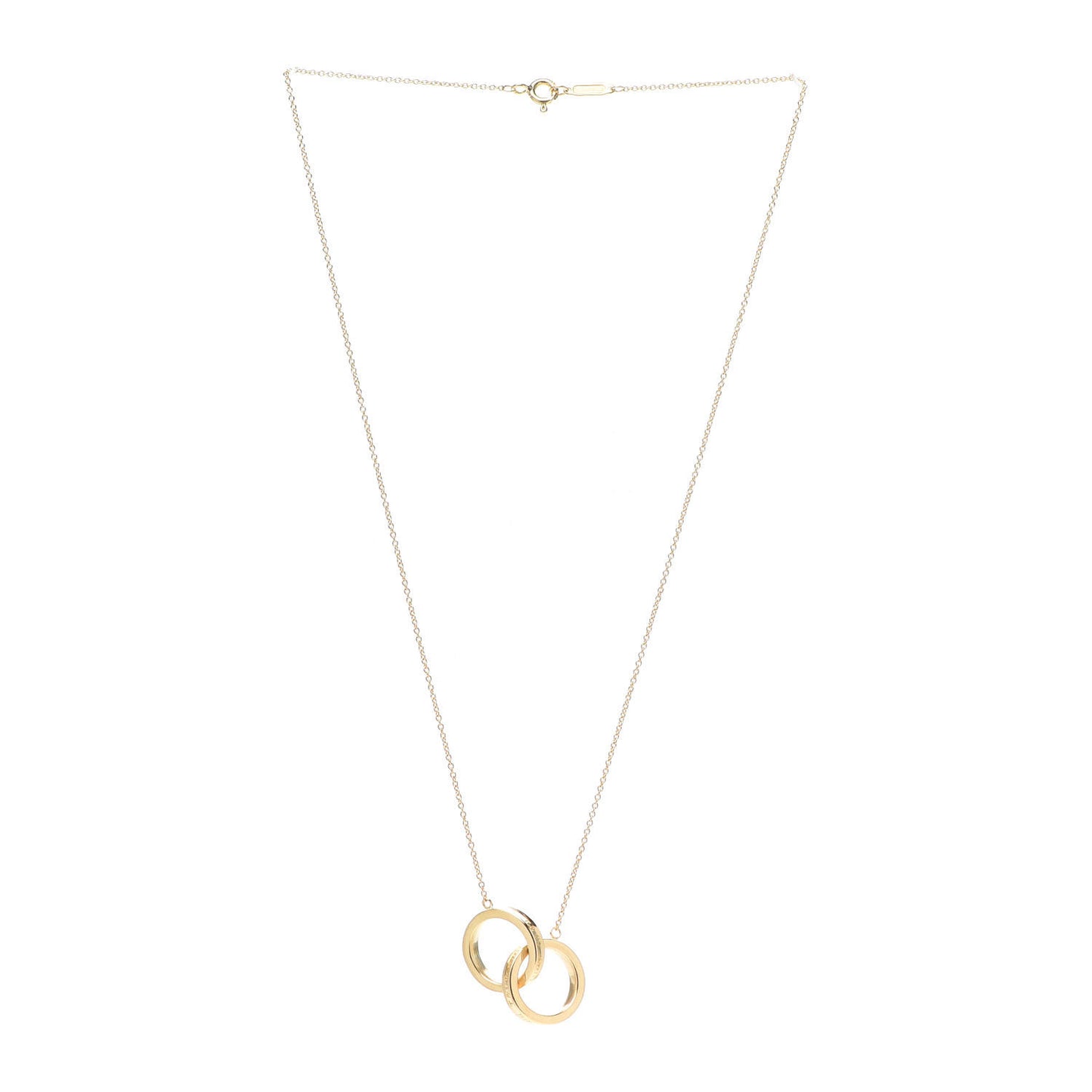 18K Yellow Gold 1837 Interlocking Circles Pendant Necklace