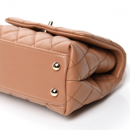 Chanel Caviar Quilted Extra Mini Coco Handle Flap Brown 7 of 11