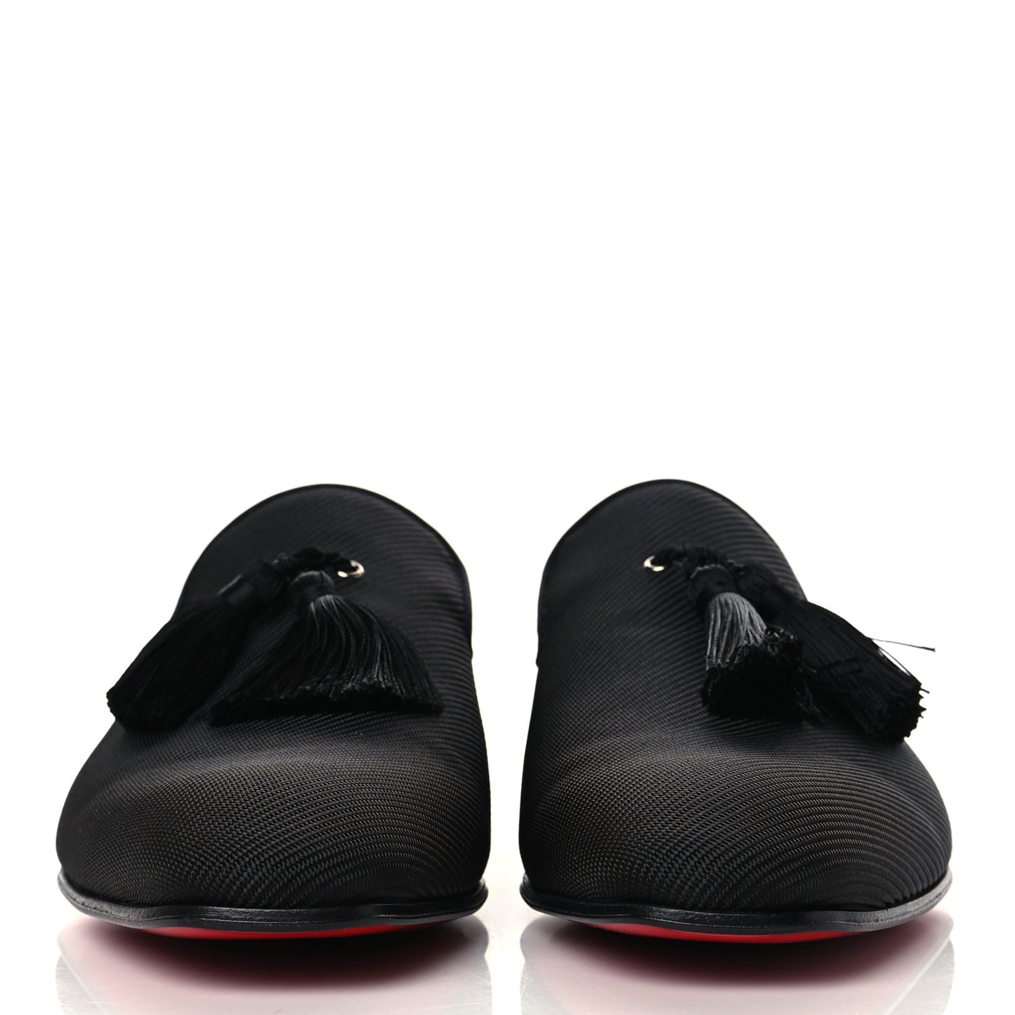 Fabric Mens Tassel Serge Officialito Flat Loafers 41.5 Black