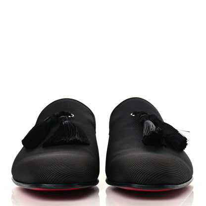 Christian Louboutin Fabric Mens Tassel Serge Officialito Flat Loafers 41.5 Black 2 of 7
