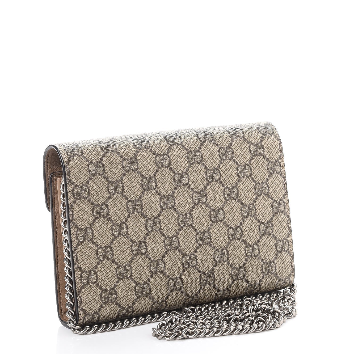 Gucci GG Supreme Monogram Mini Dionysus Chain Wallet Beige Taupe 4 of 9