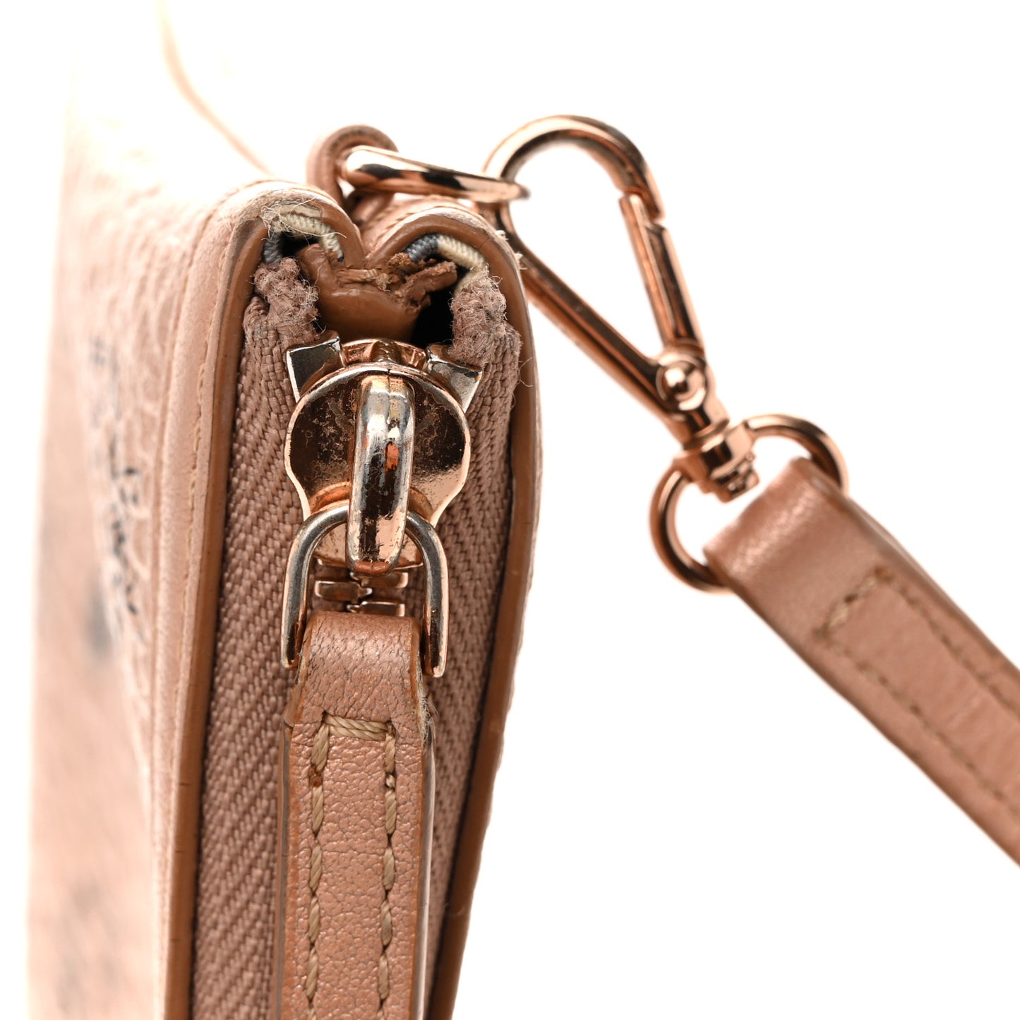 Metallic Visetos Liz Shopper Tote Pouch Champagne Gold