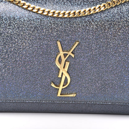 Saint Laurent Sparkle Calfskin Medium Classic Monogram Kate Satchel Graphite 8 of 8