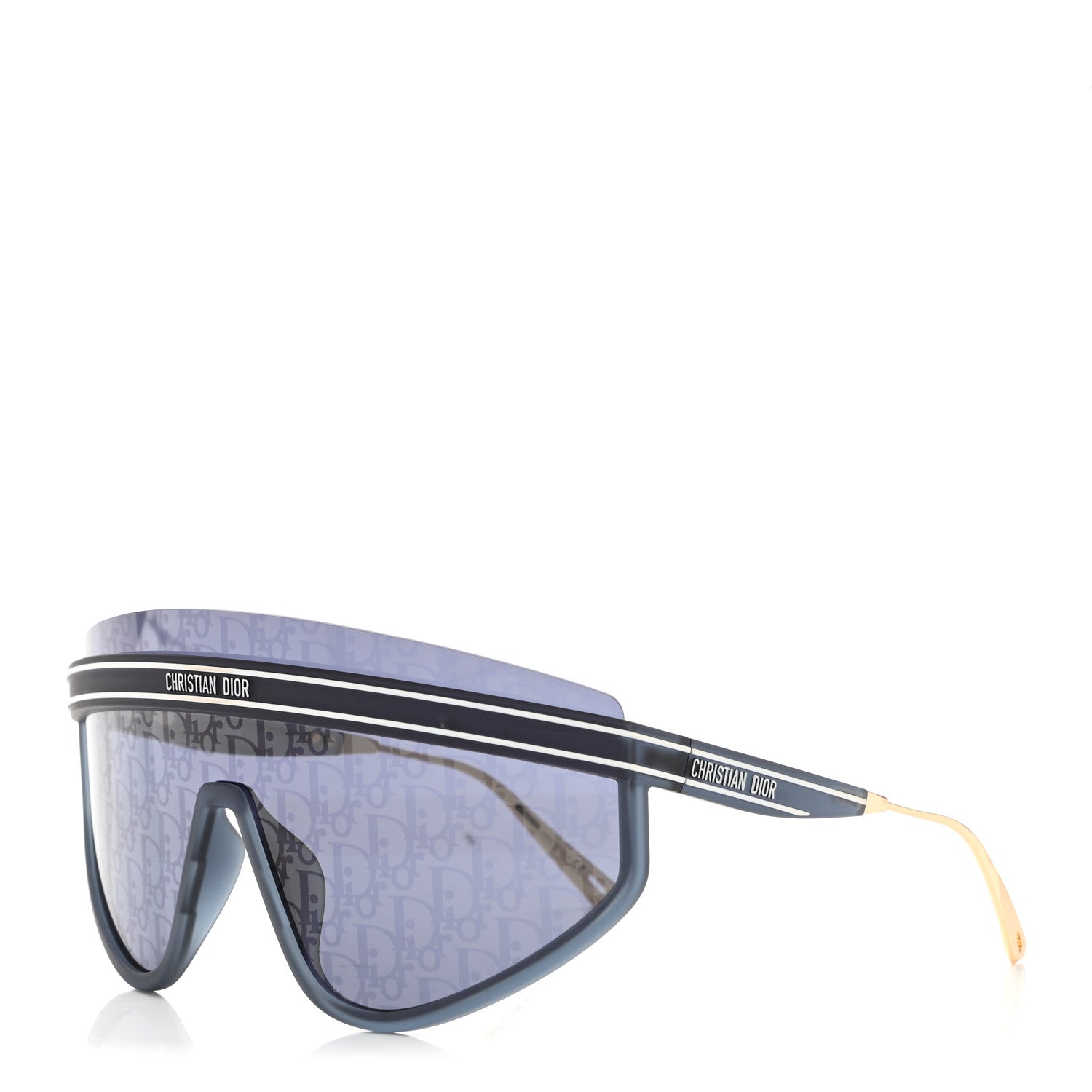 Christian Dior Oblique Mask DiorClub M2U Sunglasses Translucent Blue 1 of 7