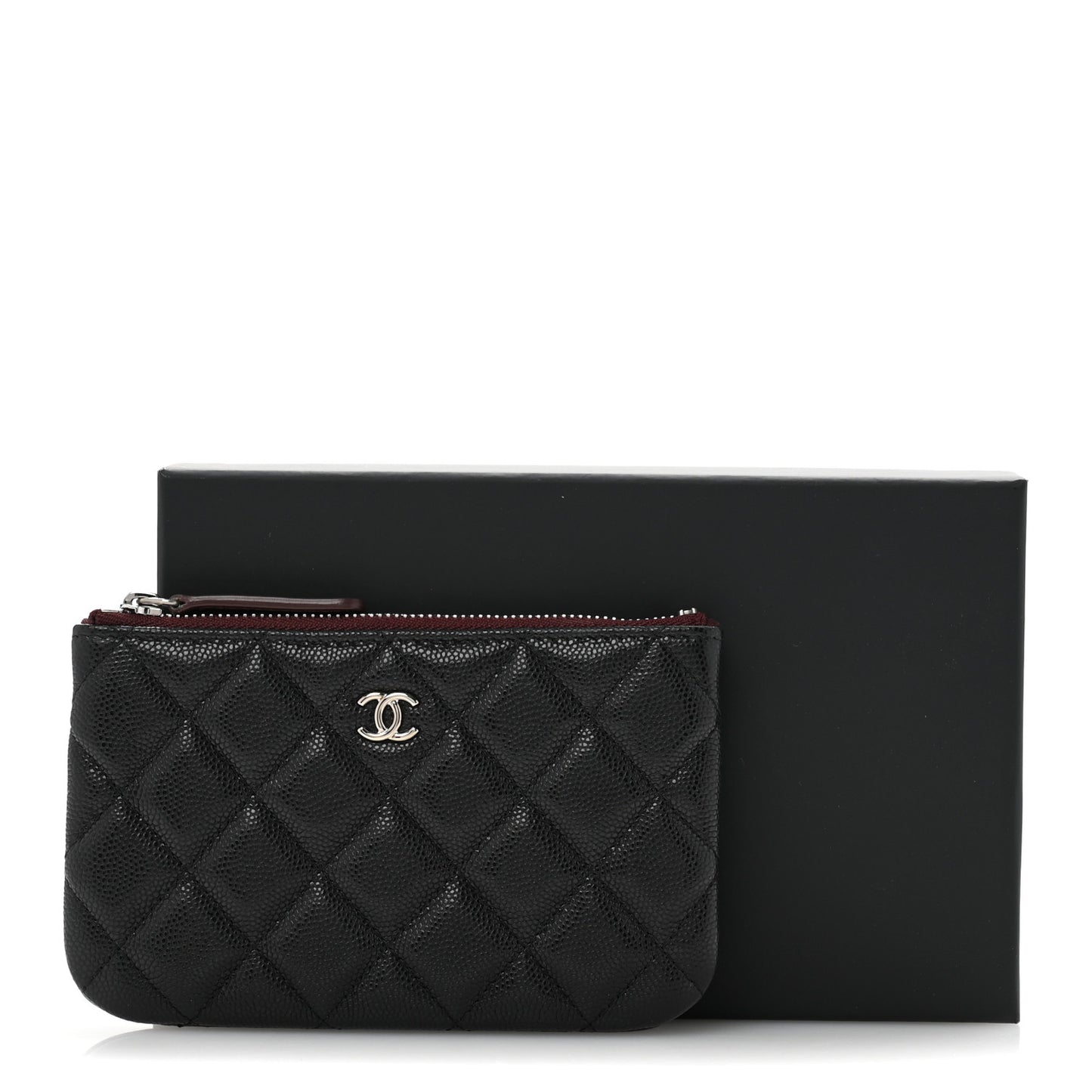 Caviar Quilted Small Pouch Black