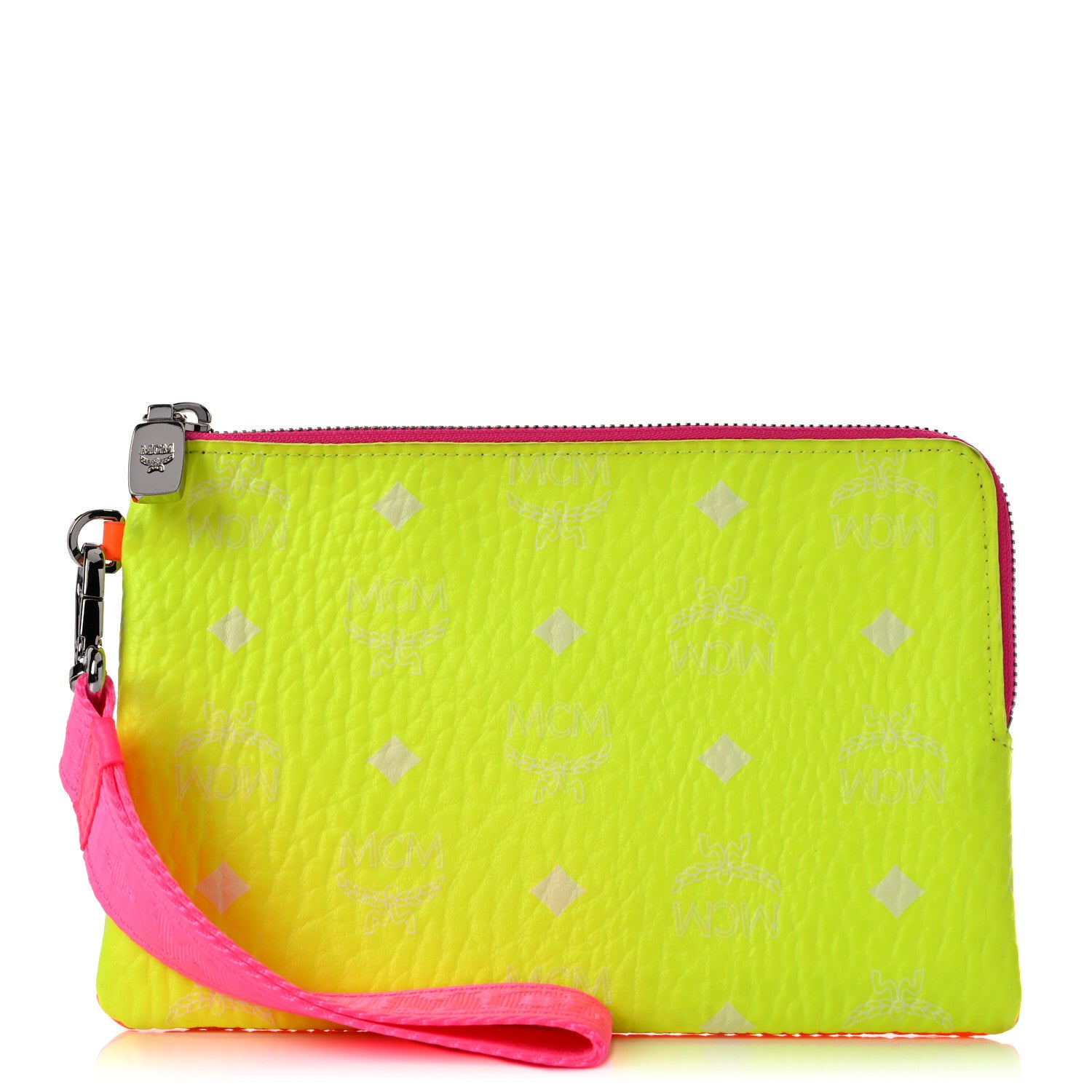 MCM Calfskin Ottomar Monogram Wristlet Pouch Multicolor 9 of 10