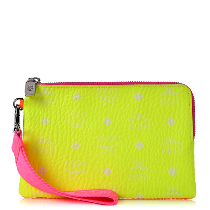 MCM Calfskin Ottomar Monogram Wristlet Pouch Multicolor 9 of 10