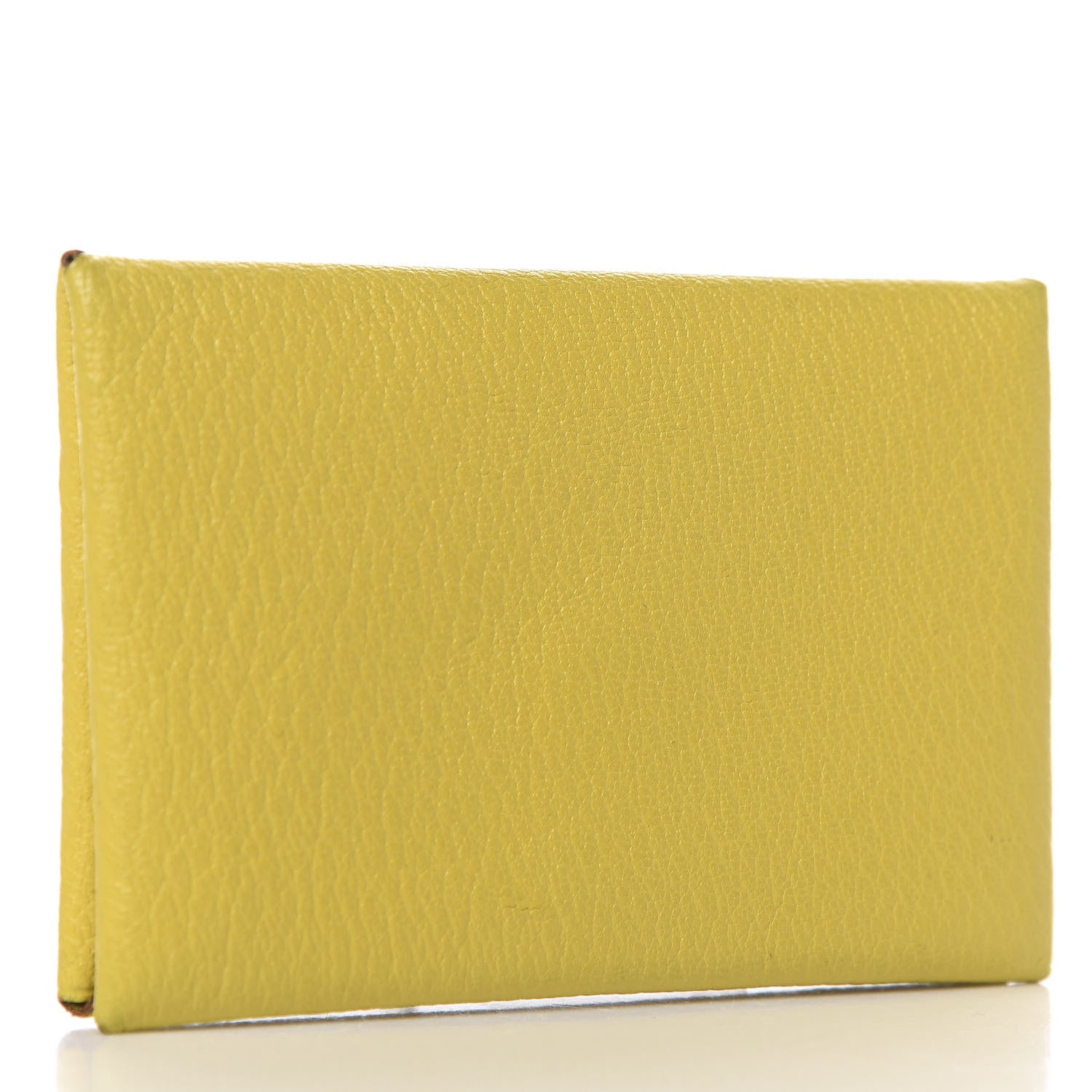 Hermes Chevre Mysore Calvi Card Case Jaune De Naples 3 of 8
