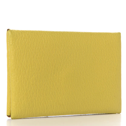 Hermes Chevre Mysore Calvi Card Case Jaune De Naples 3 of 8