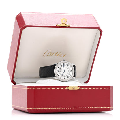 Cartier Stainless Steel Alligator 36mm Ronde Solo Quartz Watch 5 of 5